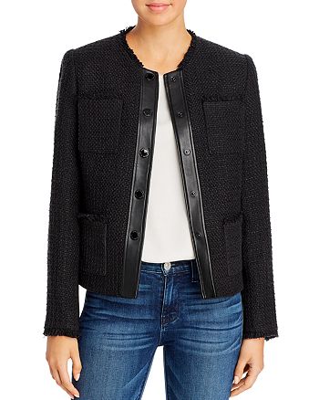 KARL LAGERFELD PARIS Tweed Jacket | Bloomingdale's