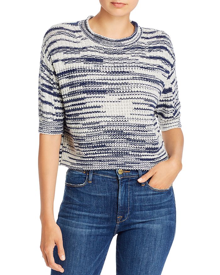 SEE BY CHLOÉ SEE BY CHLOE MARLED KNIT CROPPED PULLOVER SWEATER,S20SMP30570