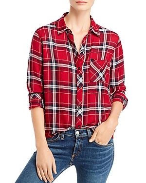 Rails Hunter Plaid Shirt In Crimson/navy