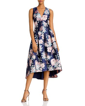 Eliza J Floral Jacquard High/Low Dress | Bloomingdale's