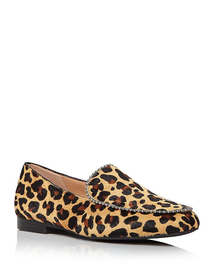 COACH Women s Harper Studded Leopard Print Calf Hair Loafers