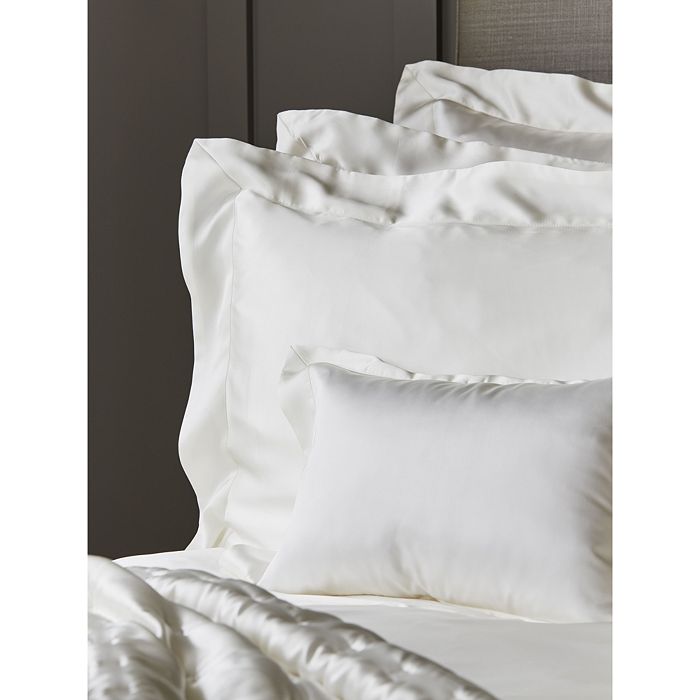 Shop Gingerlily Silk Solid Fitted Sheet, King In Ivory