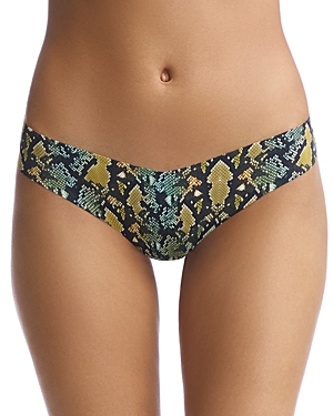 Commando Print Microfiber Thong In Camo Snake