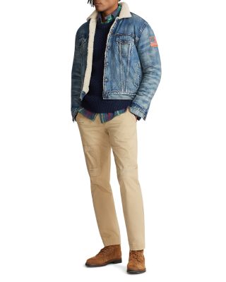 polo ralph lauren fleece lined denim jacket