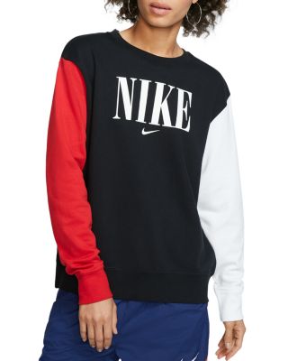 nike colourblock oversized logo sweatshirt