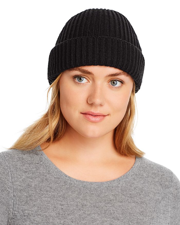 Aqua Ribbed Cuff Hat - 100% Exclusive In Black