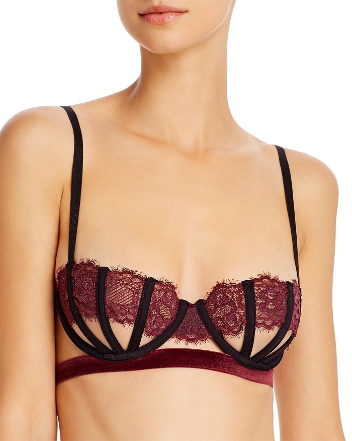Thistle & Spire Sidney Open Cup Bra In Ruby