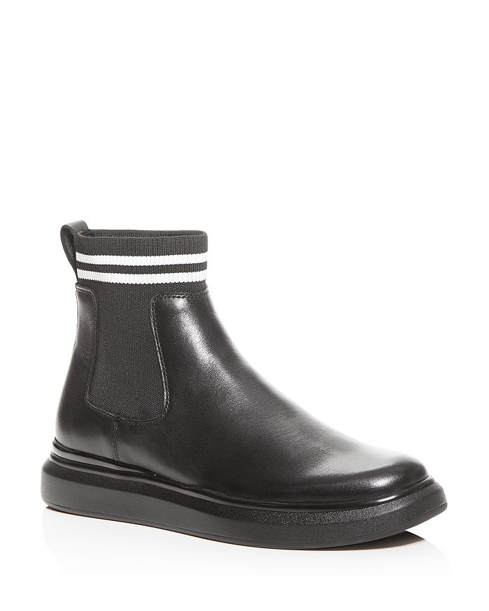 KARL LAGERFELD MEN'S LEATHER CHELSEA BOOTS,LF9S8529