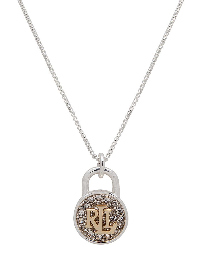 Ralph Lauren TwoTone Padlock Pendant Necklace, 16" Bloomingdale's