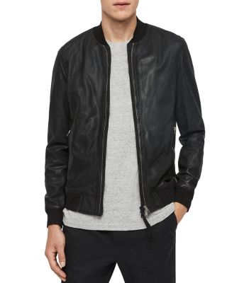 all saints leather bomber jacket