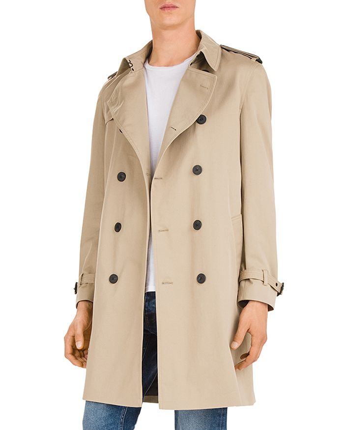 THE KOOPLES LEMAL BELTED DOUBLE-BREASTED COAT,HMAN19000K