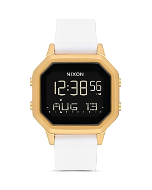 Shop Nixon Siren Ss Watch, 33mm X 36mm In Black/white