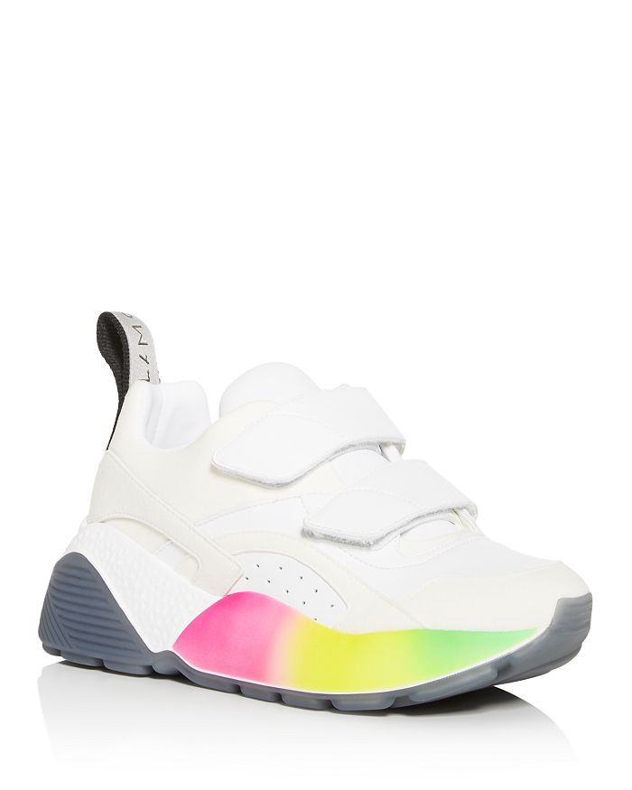 Stella Mccartney Rainbow Platform Sneakers In Indian Ivory/multi