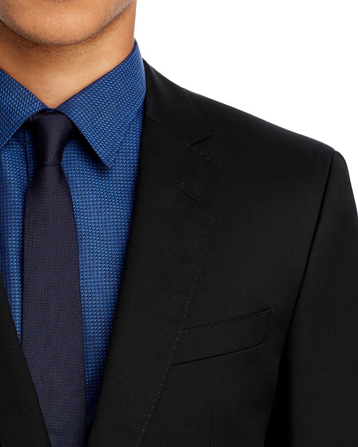 Shop Hugo Boss Huge/genius Wool Twill Slim Fit Suit In Black