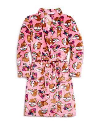 Candy Pink Girls' Sloth Print Robe - Little Kid, Big Kid | Bloomingdale's
