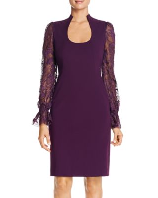 Elie Tahari Diva Embroidered-Sleeve Dress | Bloomingdale's