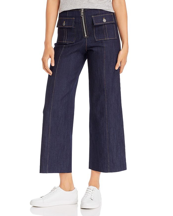 Cinq à Sept Cropped Azure Jeans in Indigo | Bloomingdale's