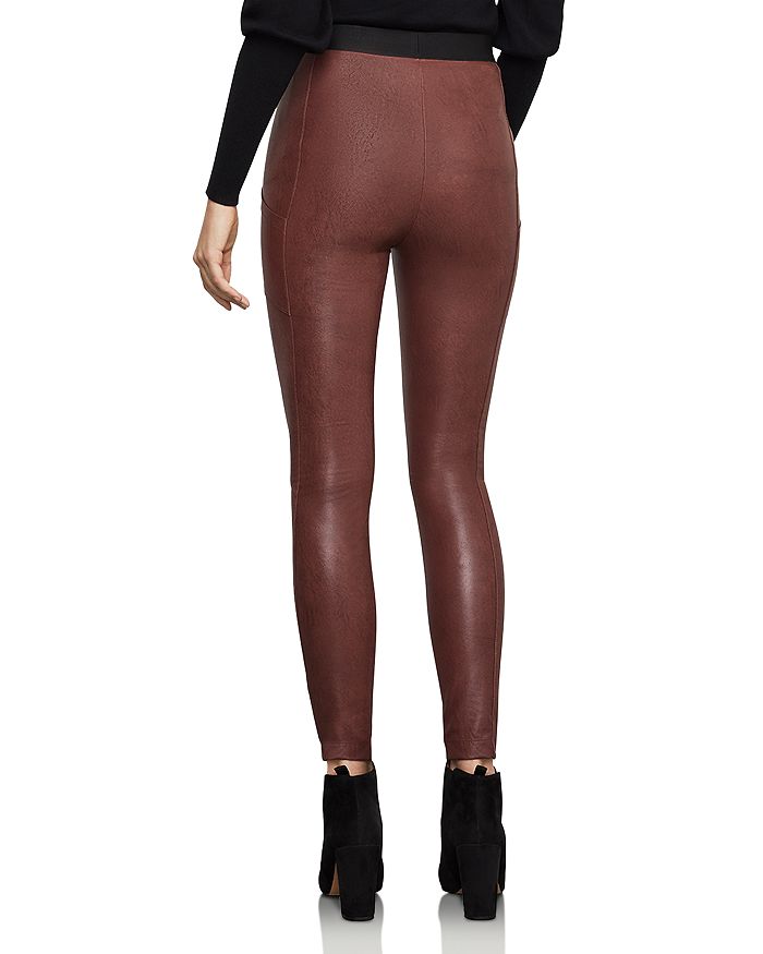 Bcbgmaxazria Andrei Faux leather Leggings In Bittersweet Chocolate
