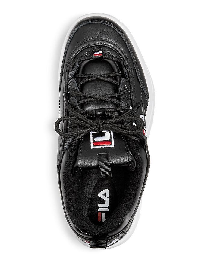 black fila disruptor wedge