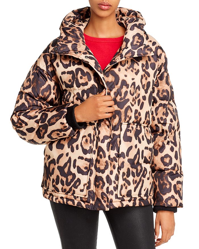 Aqua Leopard Print Puffer Jacket - 100% Exclusive
