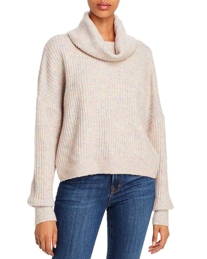 Aqua Rib-knit Cowl Neck Sweater - 100% Exclusive In Pink Mix | ModeSens