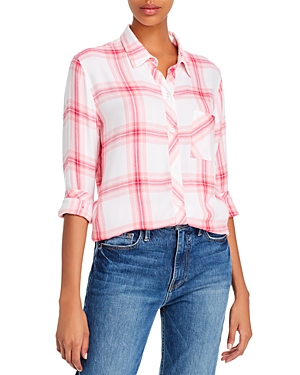 Rails Breast Cancer Awareness Hunter Button Down In Warrior Pink