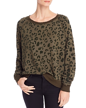 Rails T-shirts Theo Flocked Leopard Print Sweatshirt