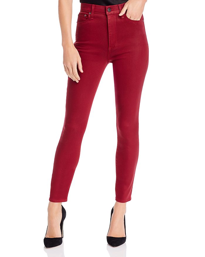 Alice and Olivia Alice + Olivia Good High-Rise Coated Skinny Jeans in ...