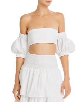 white evening top