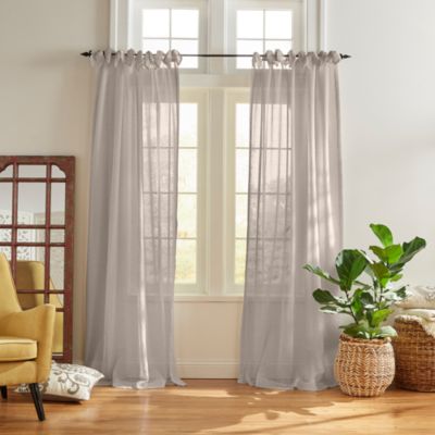 Elrene Home Fashions - Vienna Tie-Top Sheer Curtain Panel, 52" x 95"