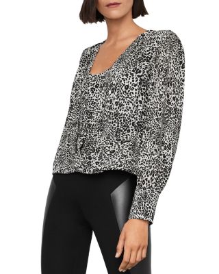 BCBGMAXAZRIA - Animal-Print High/Low Top