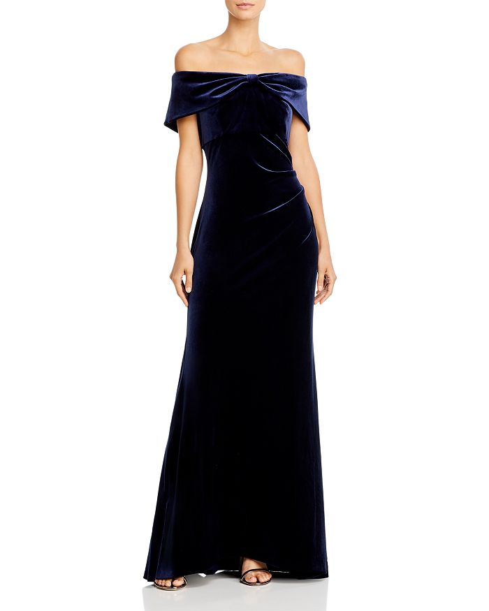 Eliza j off the shoulder bow gown top