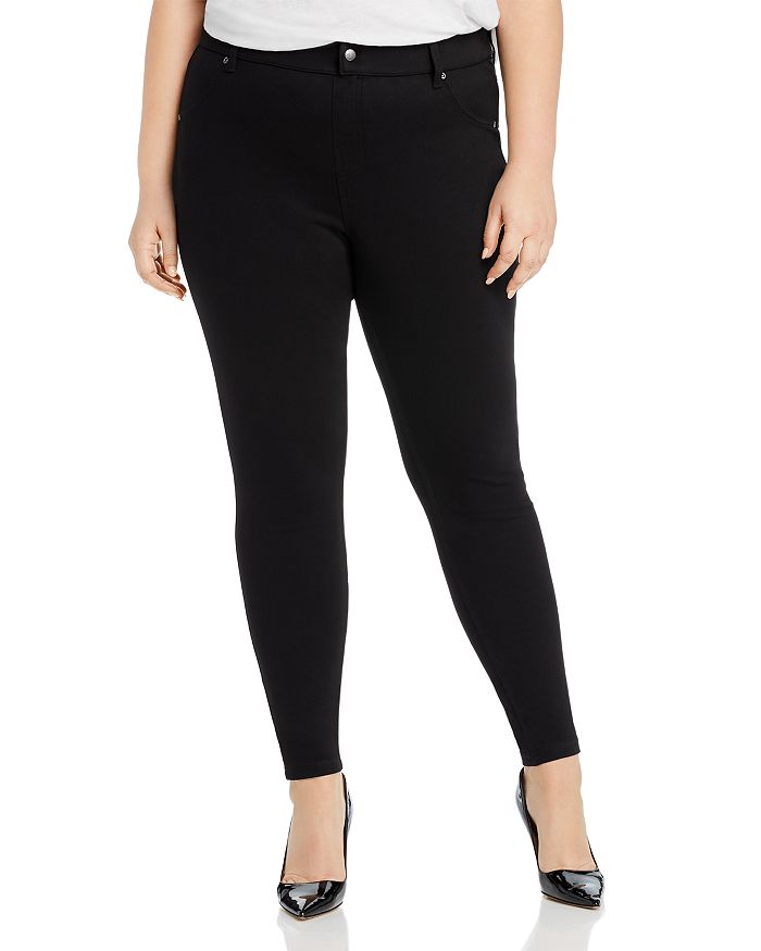 Hue Ultra-soft High-waisted Denim Leggings In Black