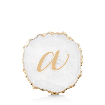 Anthropologie Home - Monogrammed Agate Coaster