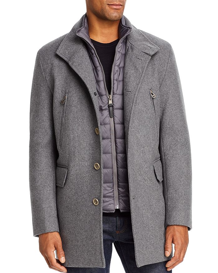Shop Cole Haan Melton 3-in-1 Top Coat In Light Gray