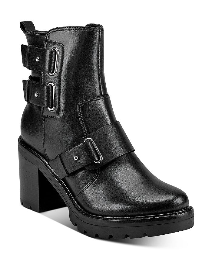 Marc Fisher Ltd Women's Dream Block Heel Boots In Black Leather