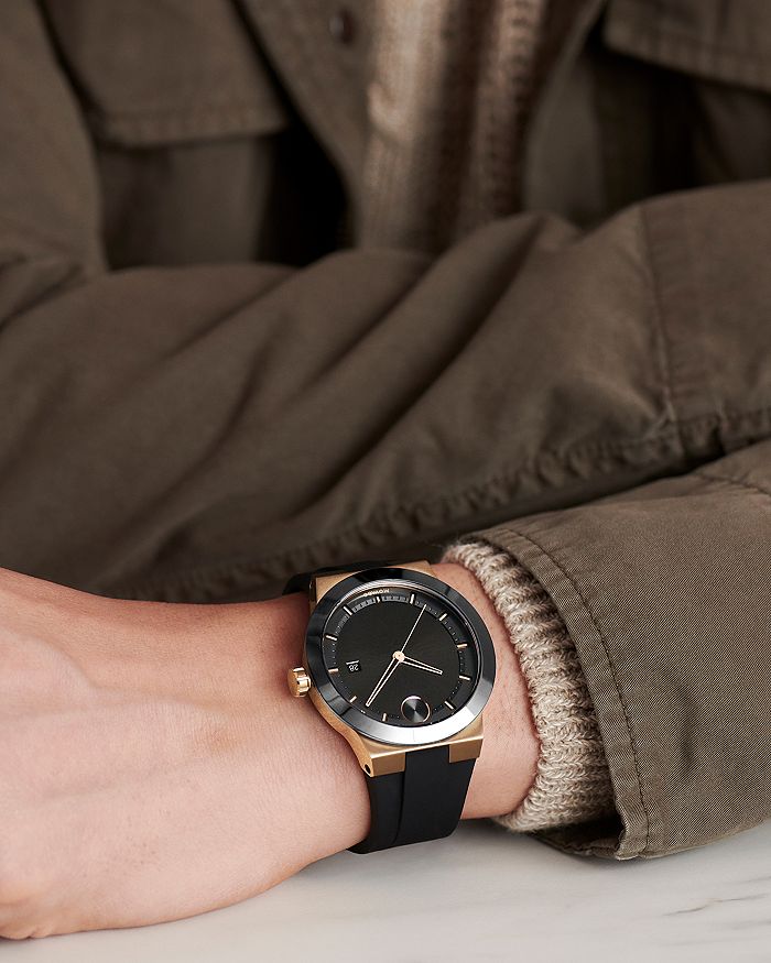Shop Movado Bold Watch, 42.3mm In Black/bronze