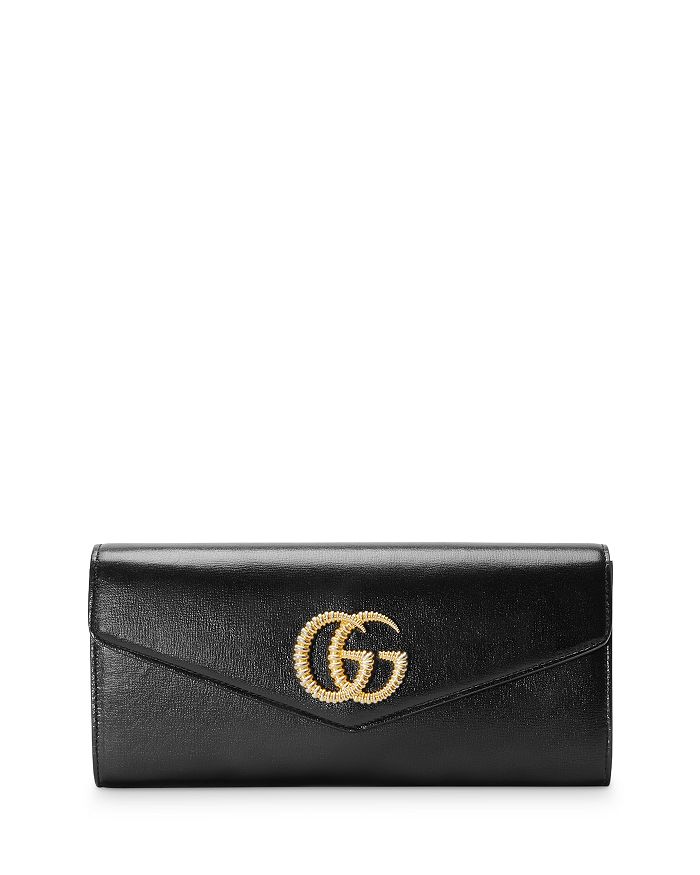 Gucci Broadway Leather Clutch with Double G | Bloomingdale's