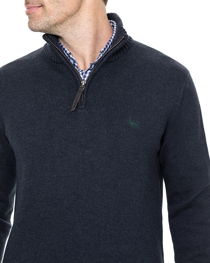 Shop Rodd & Gunn Rodd And Gunn Merrick Bay Quarter-zip Sweater In Ink