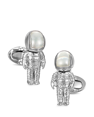 Jan Leslie Sterling Silver & Mother-of-Pearl Astronaut Cufflinks