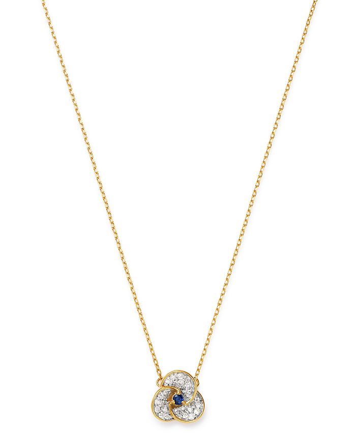 Adina Reyter 14k Yellow Gold Diamond & Sapphire Petals Necklace, 16 In Multi/gold