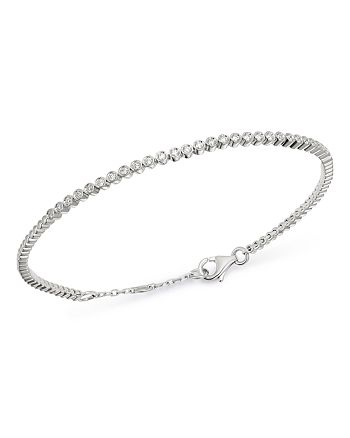 Bloomingdale's - Bezel-Set Diamond Stacking Bracelet in 14K White Gold, 0.25 ct. t.w. - 100% Exclusive