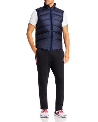 vest and polo shirt