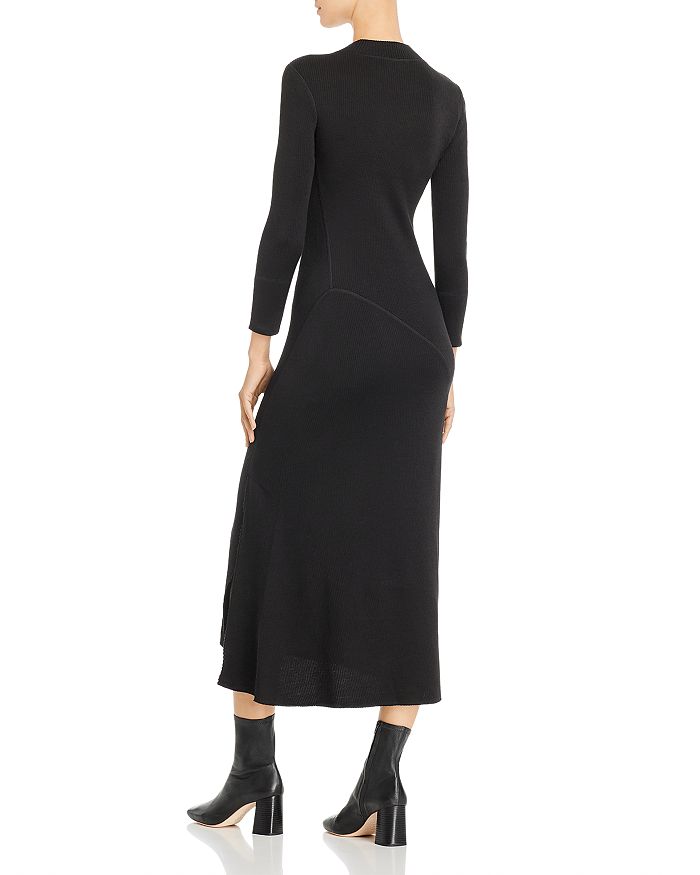 Theory ribbed shop flounce midi dress