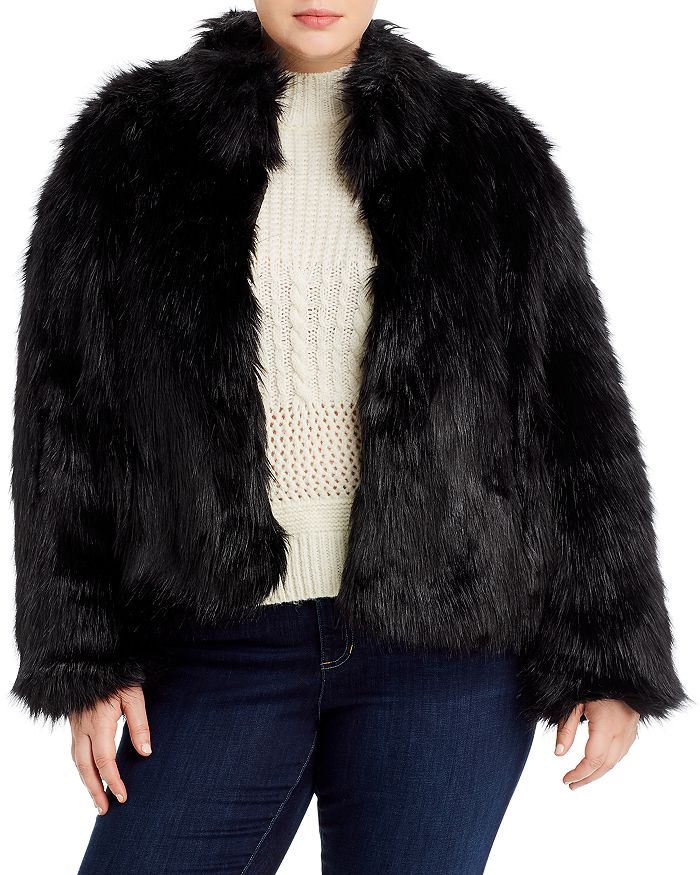 Unreal Fur Plus Delicious Short Faux-fur Coat In Black
