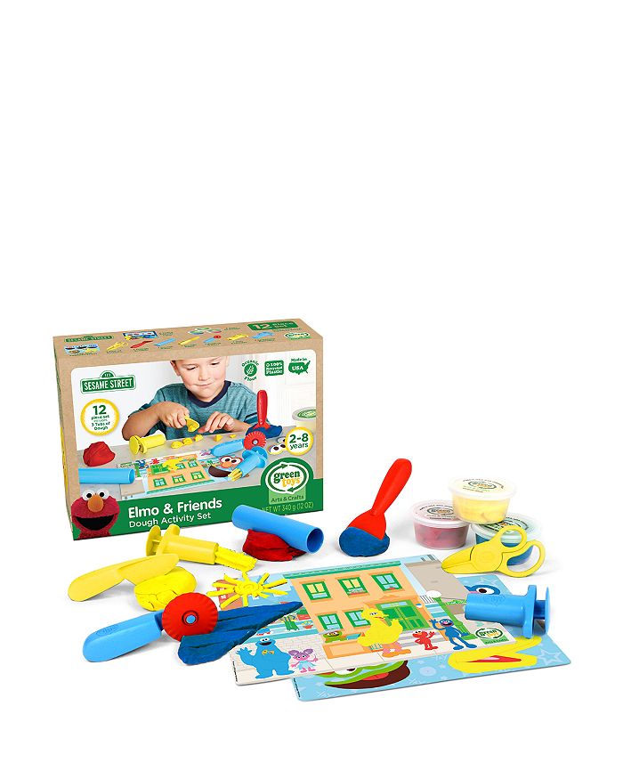 Green Toys Sesame Street Elmo Friends Dough Activity Set Ages 2 Bloomingdale S