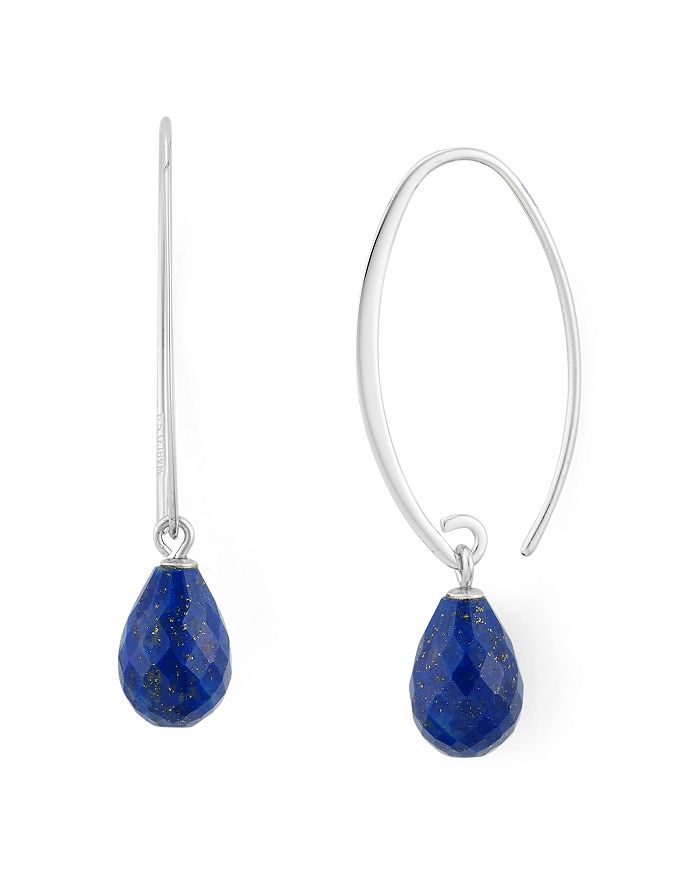 Bloomingdale's Simple Sweep Threader Earrings In Sterling Silver In Blue