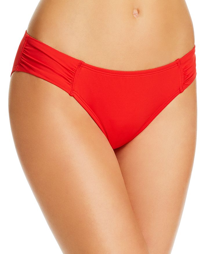Tommy Bahama Pearl Shirred Hipster Bottom In Air Kiss Red
