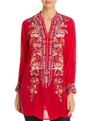 JOHNNY buy WAS tunic embroidered top large.