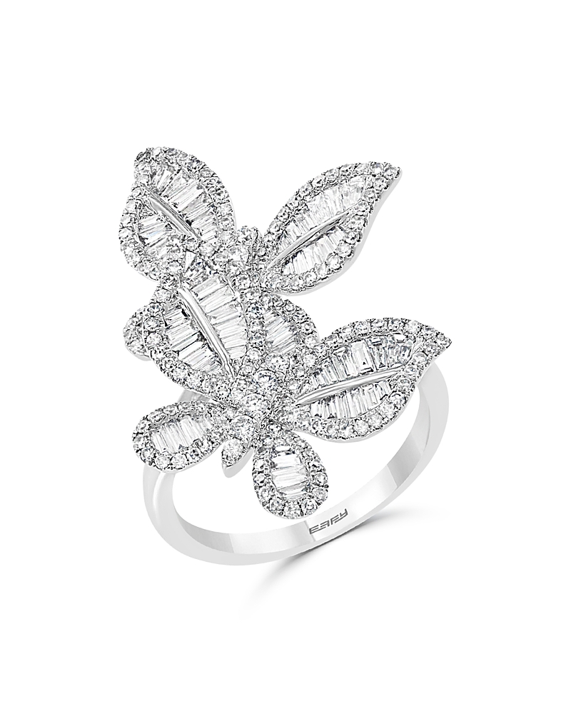 Bloomingdale's Diamond Butterfly Statement Ring In 14k White Gold, 1.40 Ct. T. W. - Exclusive In White